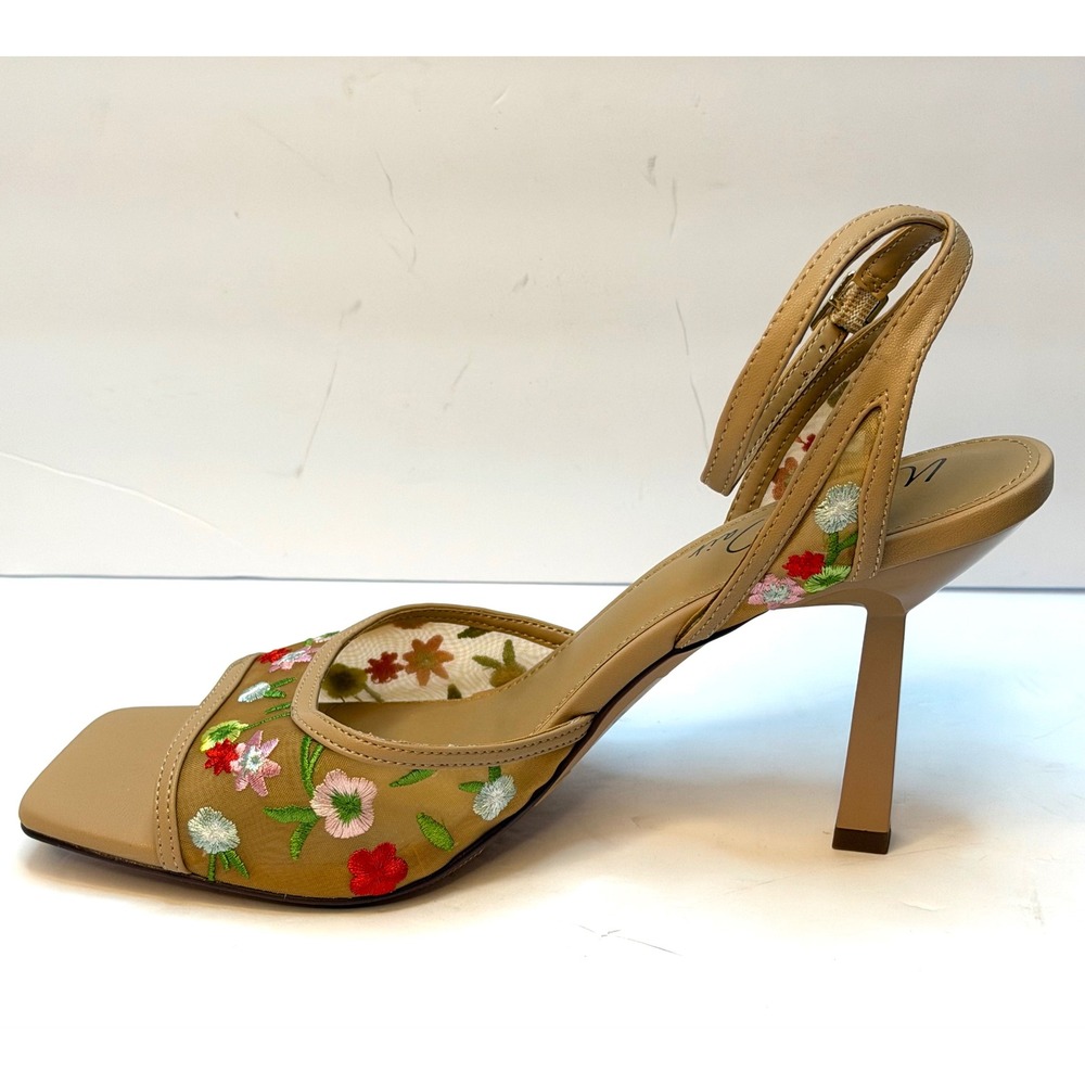 Wild Pair Erynn Dress Embroidered High Heel Sandals Size 9.5M Floral Nude NWT - Picture 4 of 10
